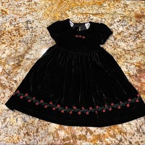 NWOT Blueberi Boulevard black velvet dress